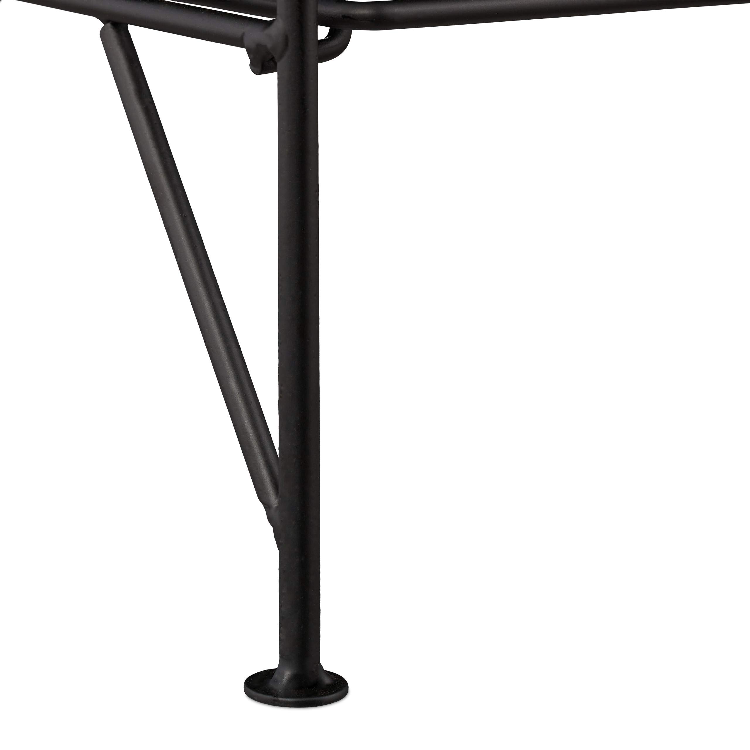 Relaxdays étagère extérieure jardin, 3 niveaux, pliable, intérieur & extérieur, métal, vintage, HLP 100x50x25 cm, noir