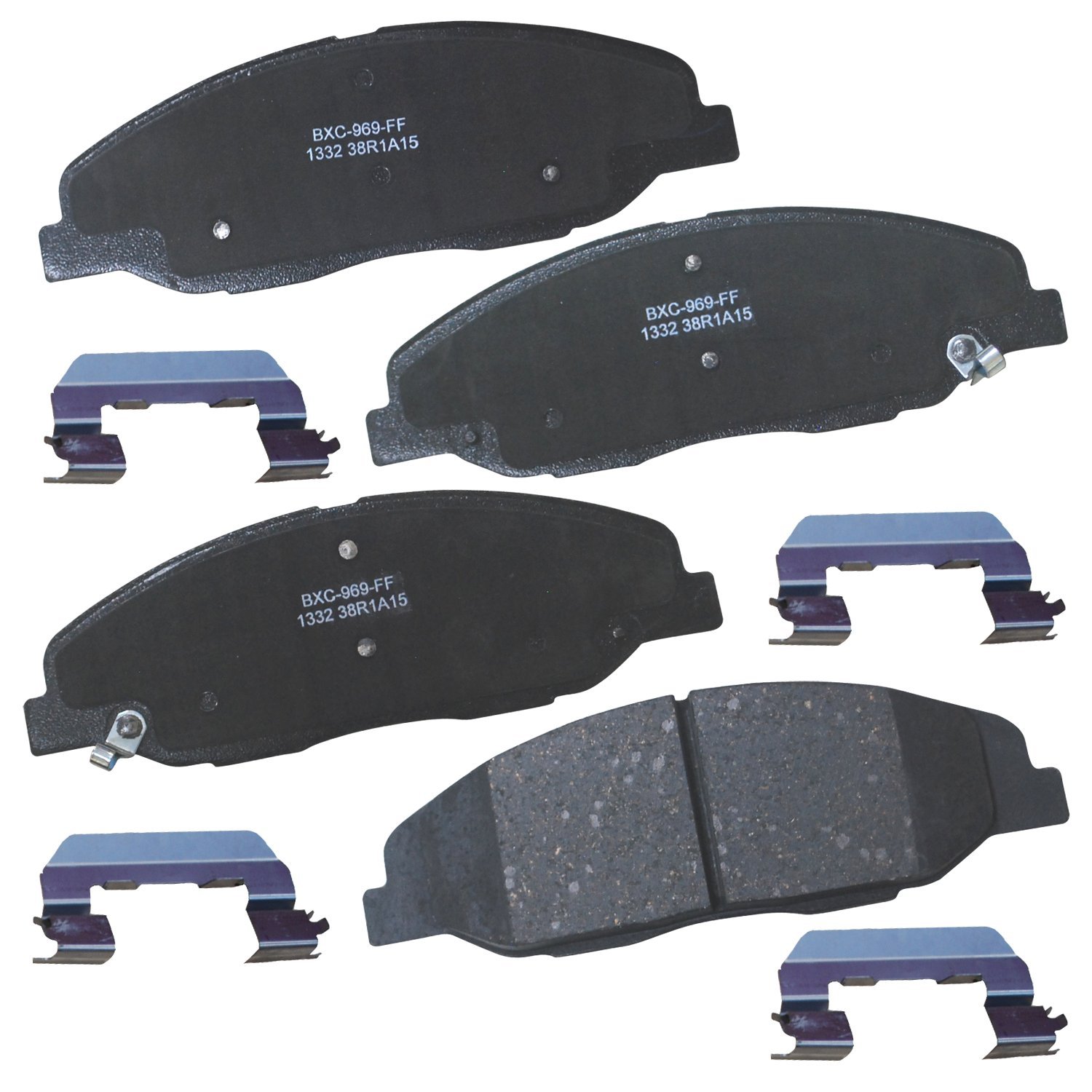 Bendix Premium SBC1332 Ceramic Front Brake Pads for Cadillac CTS 2014-2008, STS 2011-2009