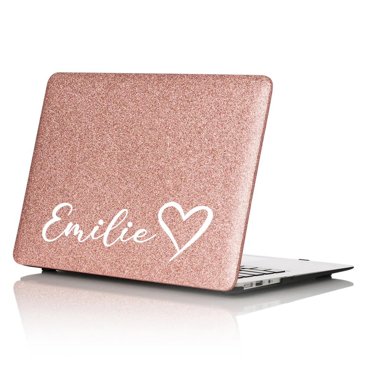 Custom Name Case for MacBook Pro 13 inch M2 2024 2023 2022-2016 Release M1 A2338 A2289 A2251 A2159 A1989 A1706 A1708 Personalized Initial Glitter Hard