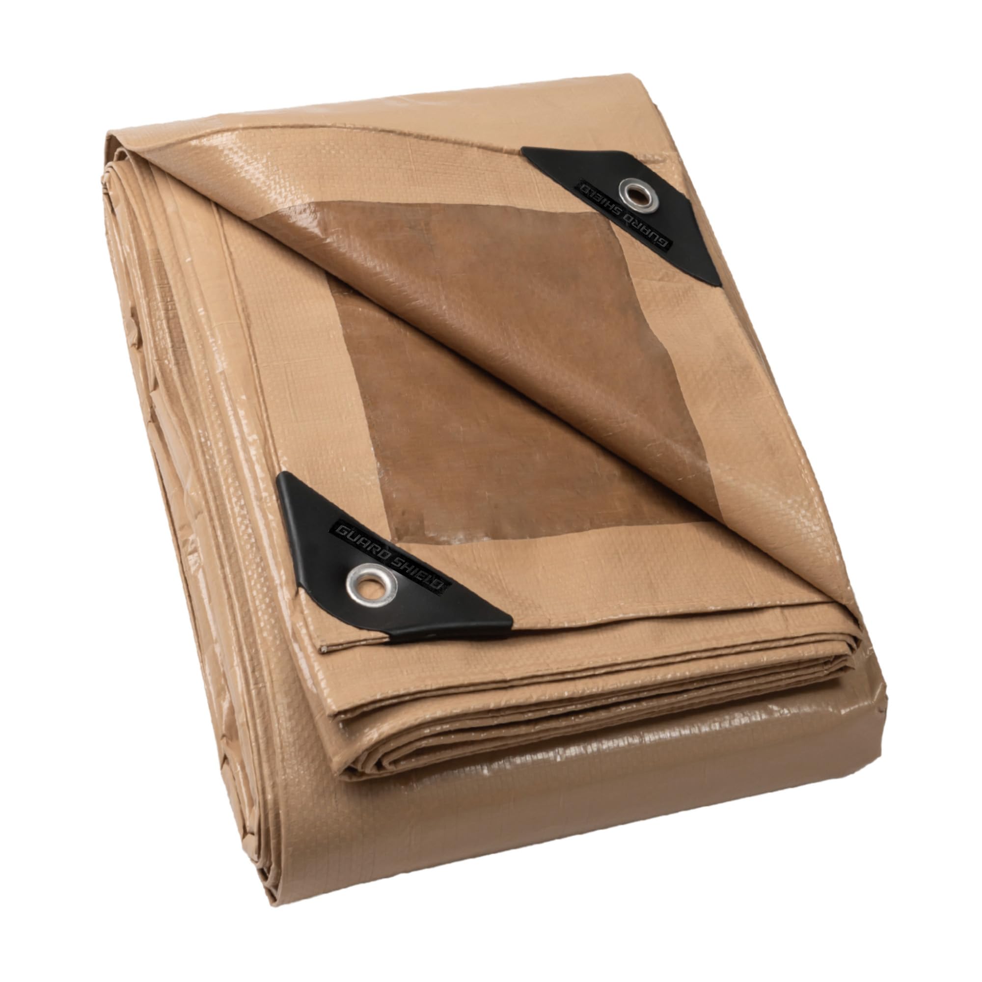 GUARD SHIELD Telone di copertura occhiello, impermeabile 3x3 m, beige/cachi, multifunzione poliestere 120 g/㎡, resistente agli strappi, stab. raggi