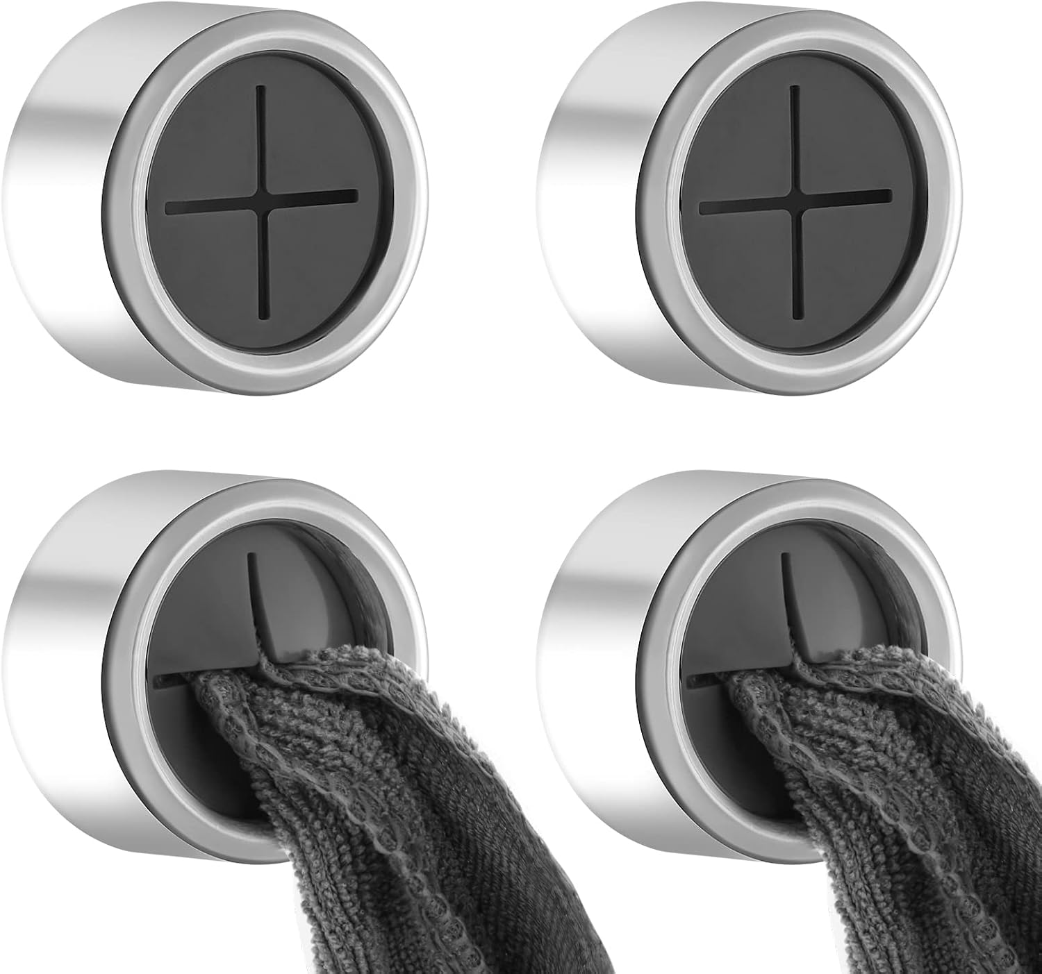 Prasacco 4 Pcs Tea Towel Holders Round SelfAdhesive Towel