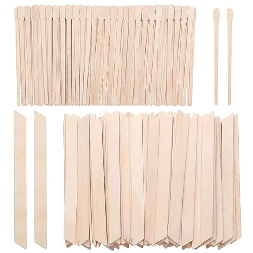 400 varillas aplicadoras de cera, espátulas de madera, incluye 200 aplicadores de cera pequeños de borde y 200 varillas aplicadoras de cera pequeñas