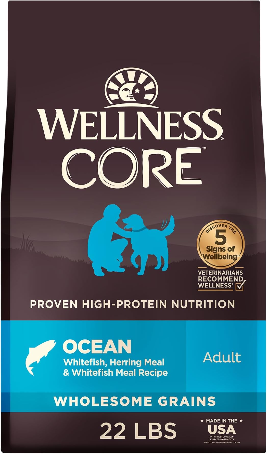 CORE Wholesome Grains Ocean Recipe, 22 Pound Bag