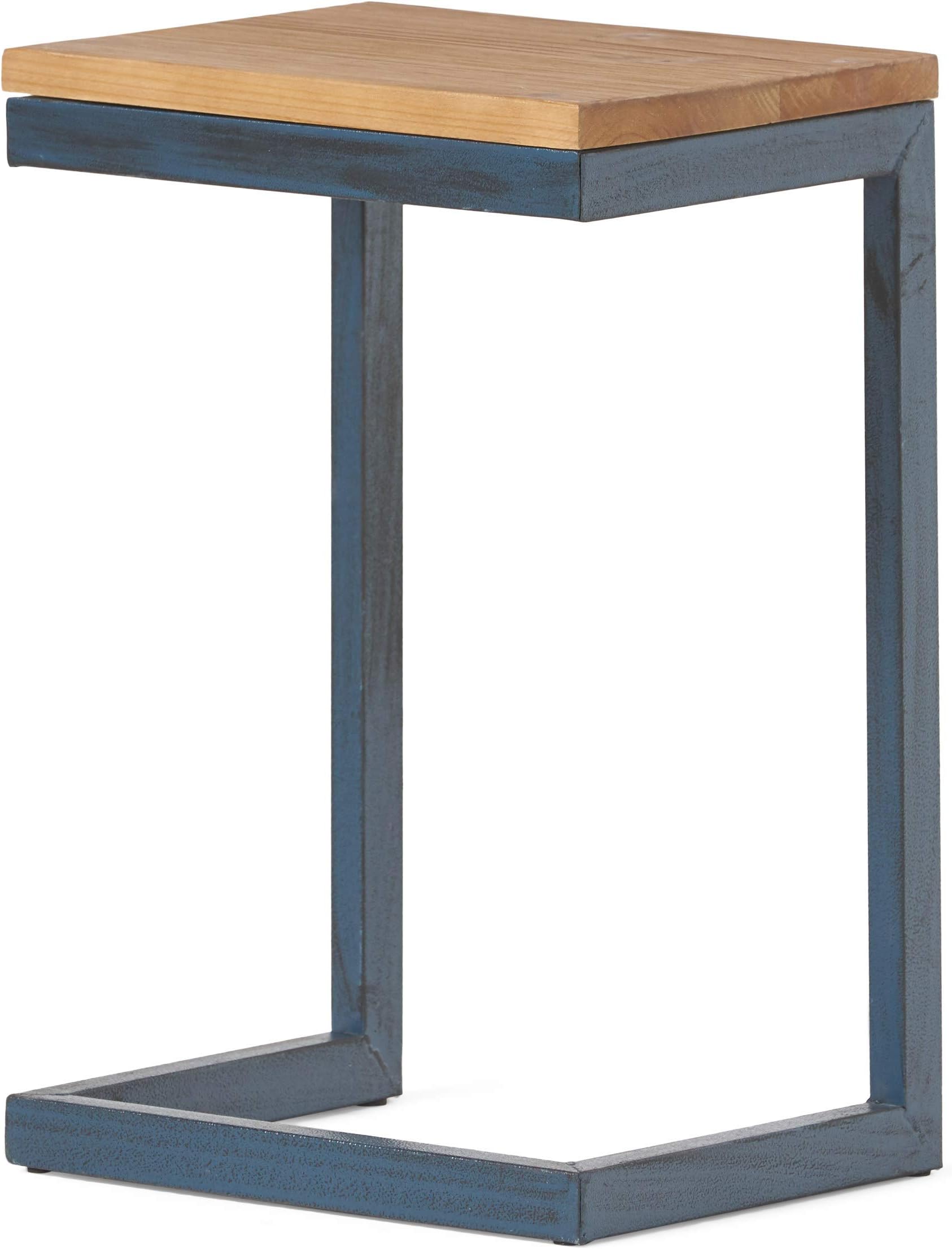 caspian outdoor furniture on Amazon Com Metal Wood Patio Side Table Small Weather Resistant Outdoor Round End Table Kitchen Dining