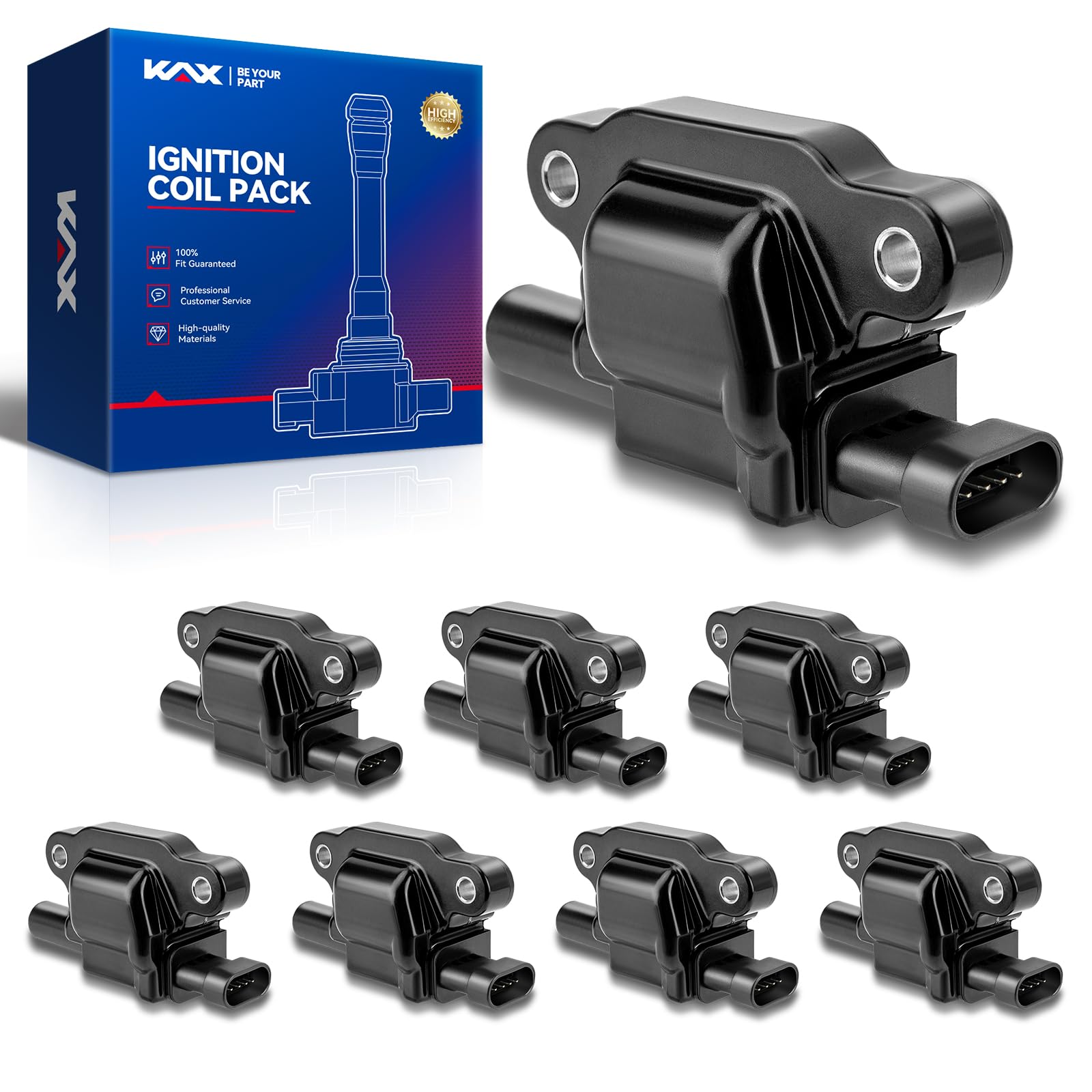 KAX 8 Ignition Coils for Chevy Silverado 1500 Tahoe 5.3L V8