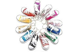 Canvas Mini Sneaker Shoe Keyrings