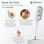 Premium Digital Thermometer for Adults, Kids & Babies — Fast 8-Second Oral, Underarm & Rectal Readings, 0.05°C High Precision, Backlit Display, Fever Buzzer — Family Clinical Thermometer