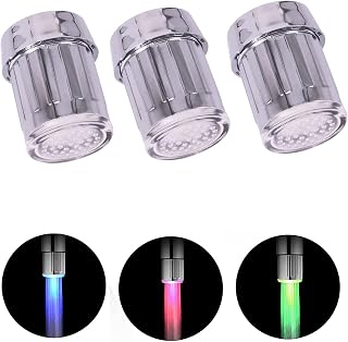 Rubinetto automatico a LED che cambia colore ad acqua rubinetto con attacco cromato in ABS per cucina bagno