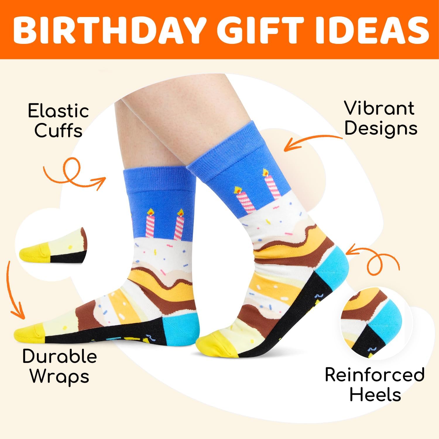 HAPPYPOP Birthday Socks - 31 32 33 34 35 Year Old Birthday Gifts for Man Woman - Image 4