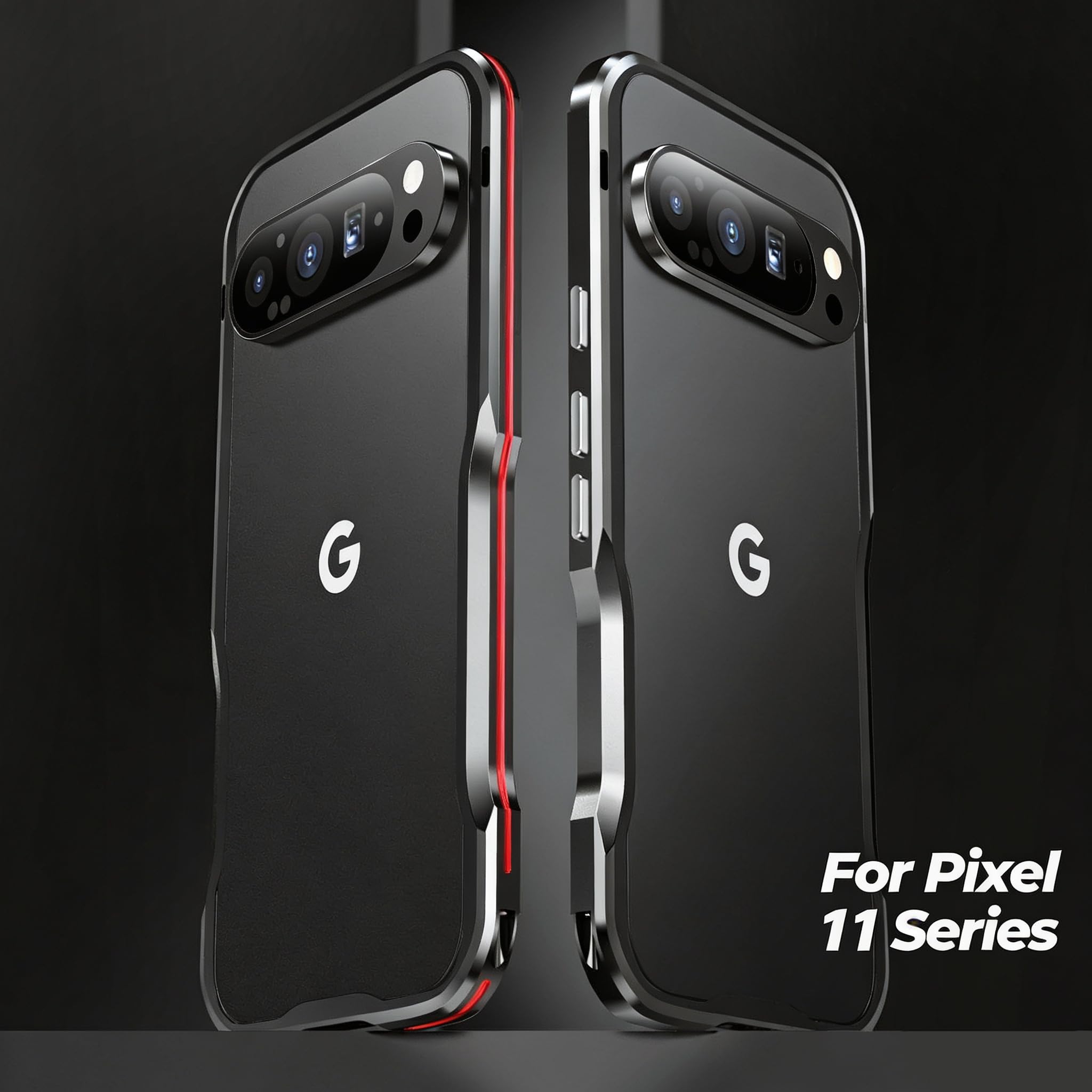 Custodia con cornice in metallo per Google Pixel 11 Pro - Silver