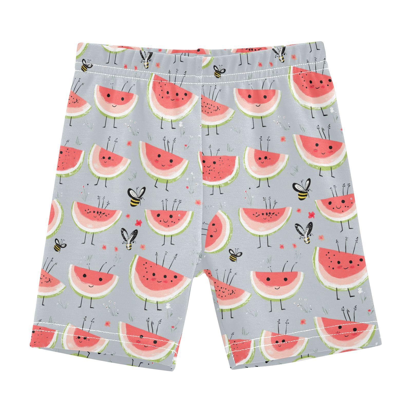 Caihoyu Teen Girls Shorts Elastic Cotton Compression Shorts Rash Guard Under Skirt 10T Funny Watermelon Fruit