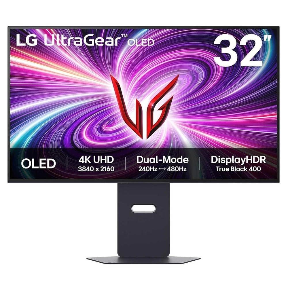 LG Ultragear 32GX870A-B - 32-calowy monitor gier OLED, 4K UHD (3840x2160), 240Hz, 0.03ms GtG, G-Sync, FreeSync Premium Pro, DisplayHDR True Black 400, HDMI 2.1, USB-C 90W
