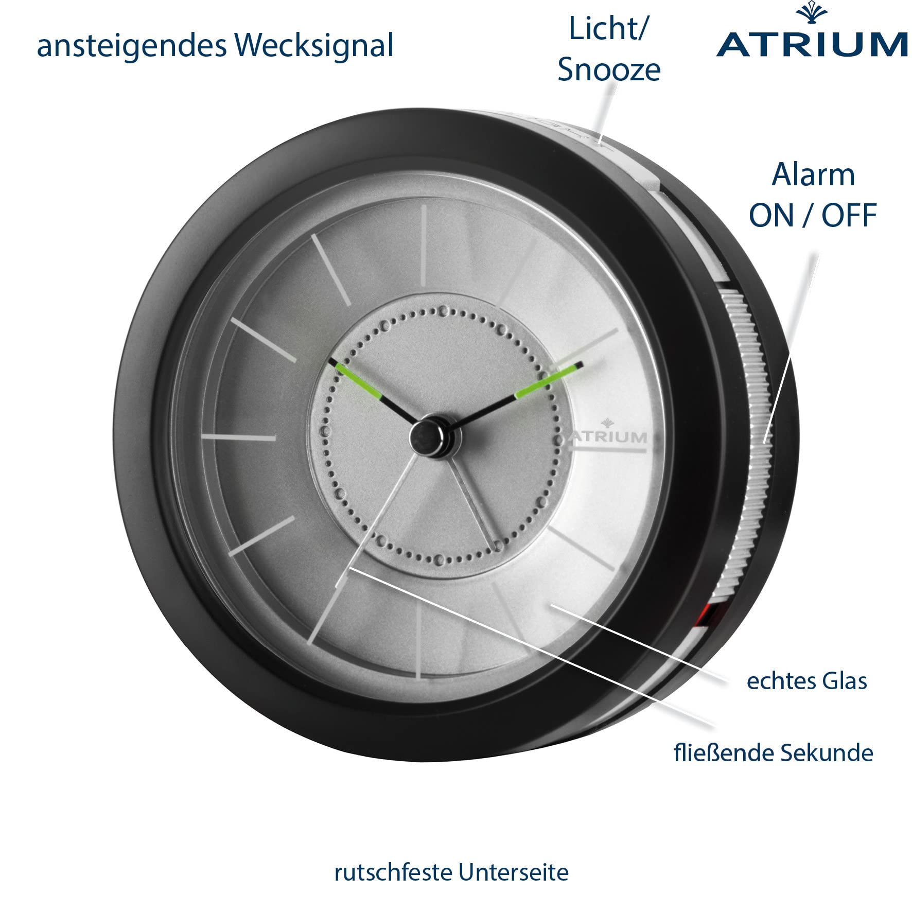 ATRIUM Sveglia Analogico Al Quarzo Radioréveil A960-20 Luce