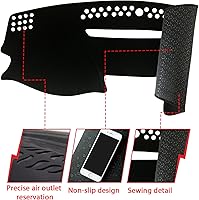 Vista 2 de INUBOXES Alfombrilla antideslizante para tablero de salpicadero compatible con Toyota Camry 2007-2011 protector solar borde negro