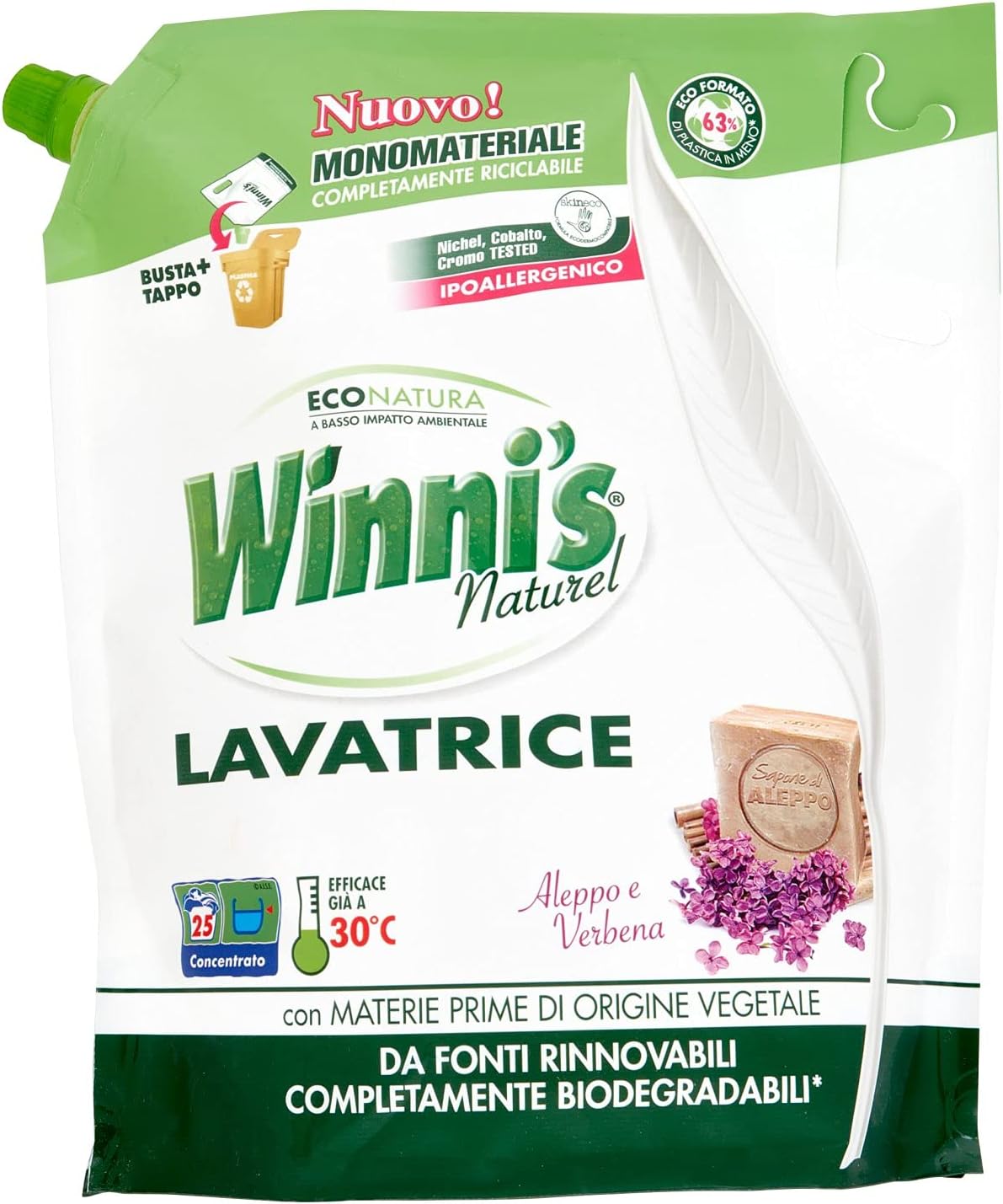 Winni's: Laundry Detergent – Eco-Refill Pouch Aleppo & Verbena 1250ml /42.26 fl.oz