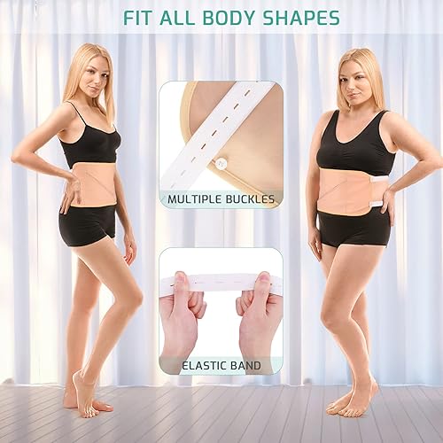 Miniatura 6 de Paquetes de aceite de ricino, kit de envoltura de aceite de ricino orgánico reutilizable para cuello, cintura y rodilla, correa elástica de botón,