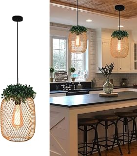 Groeien Gold Finish Metal Mesh Leaf Hanging Pendant Ceiling Lamp Fixture | Chandelier for Home, Indoor, Outdoor,Living Roo Price In India