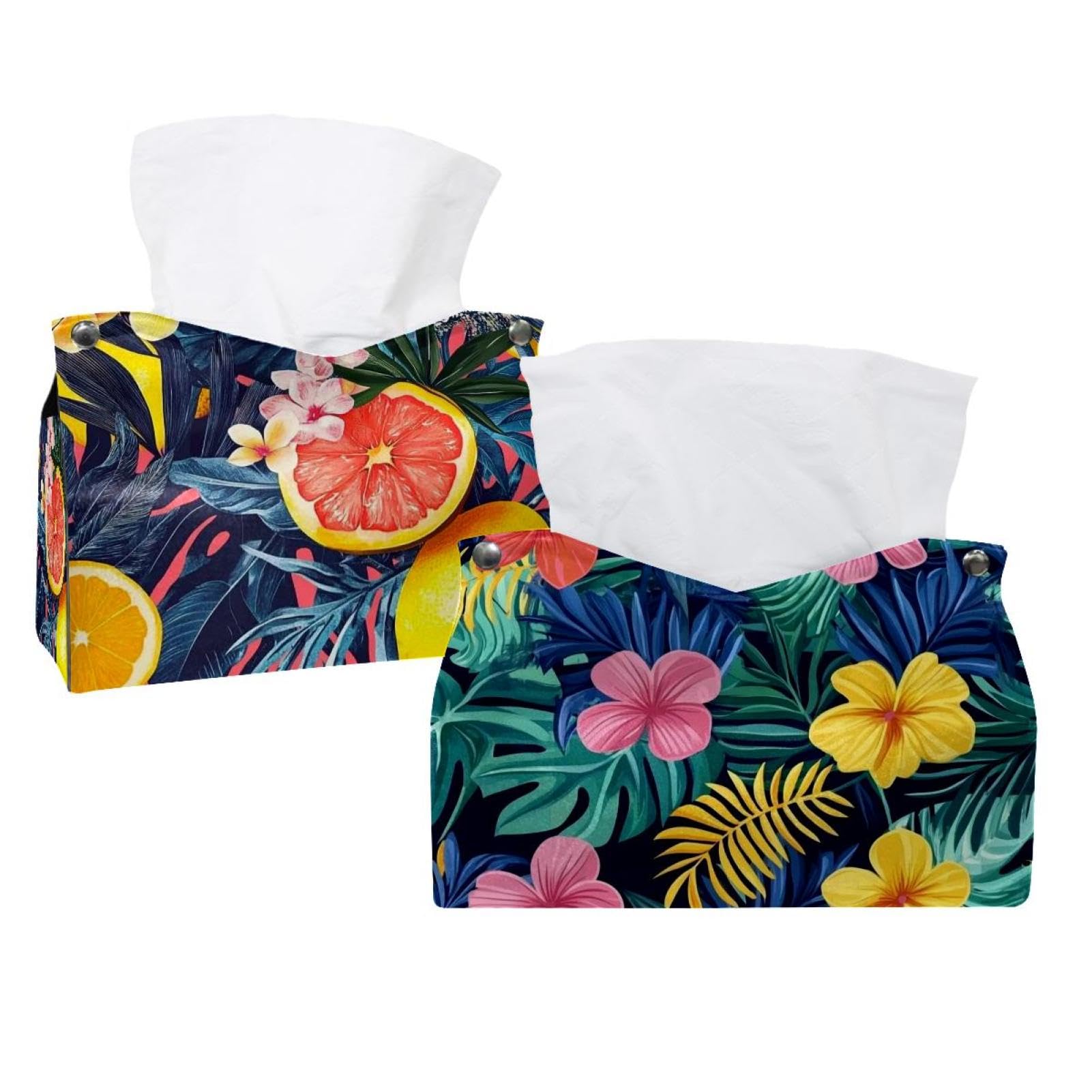 Boîte à mouchoirs en papier sans couture au design tropical pour hôtellerie