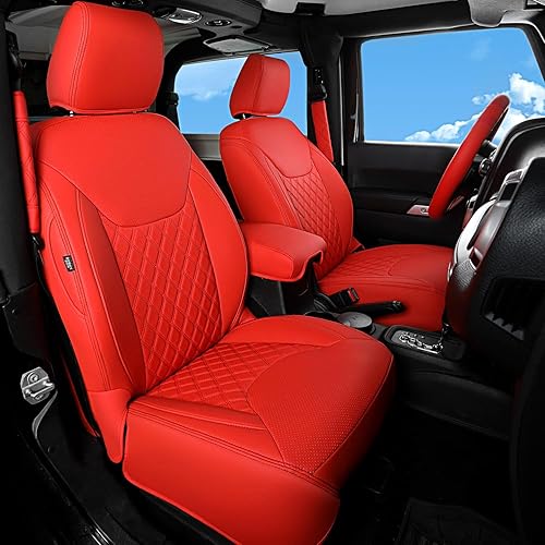 Miniatura 9 de GIANT PANDA Juego completo de fundas de asiento de automóvil personalizadas para Jeep Wrangler de 4 puertas, JK Sahara Sport Rubicon Unlimited