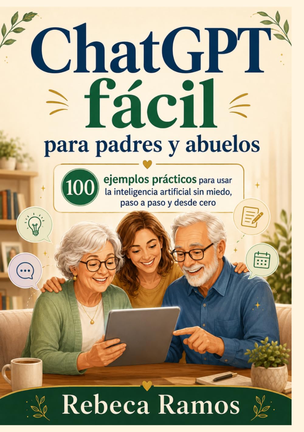 ChatGPT fácil para padres y abuelos: 100 ejemplos prácticos para usar la inteligencia artificial sin miedo, paso a paso y desde cero