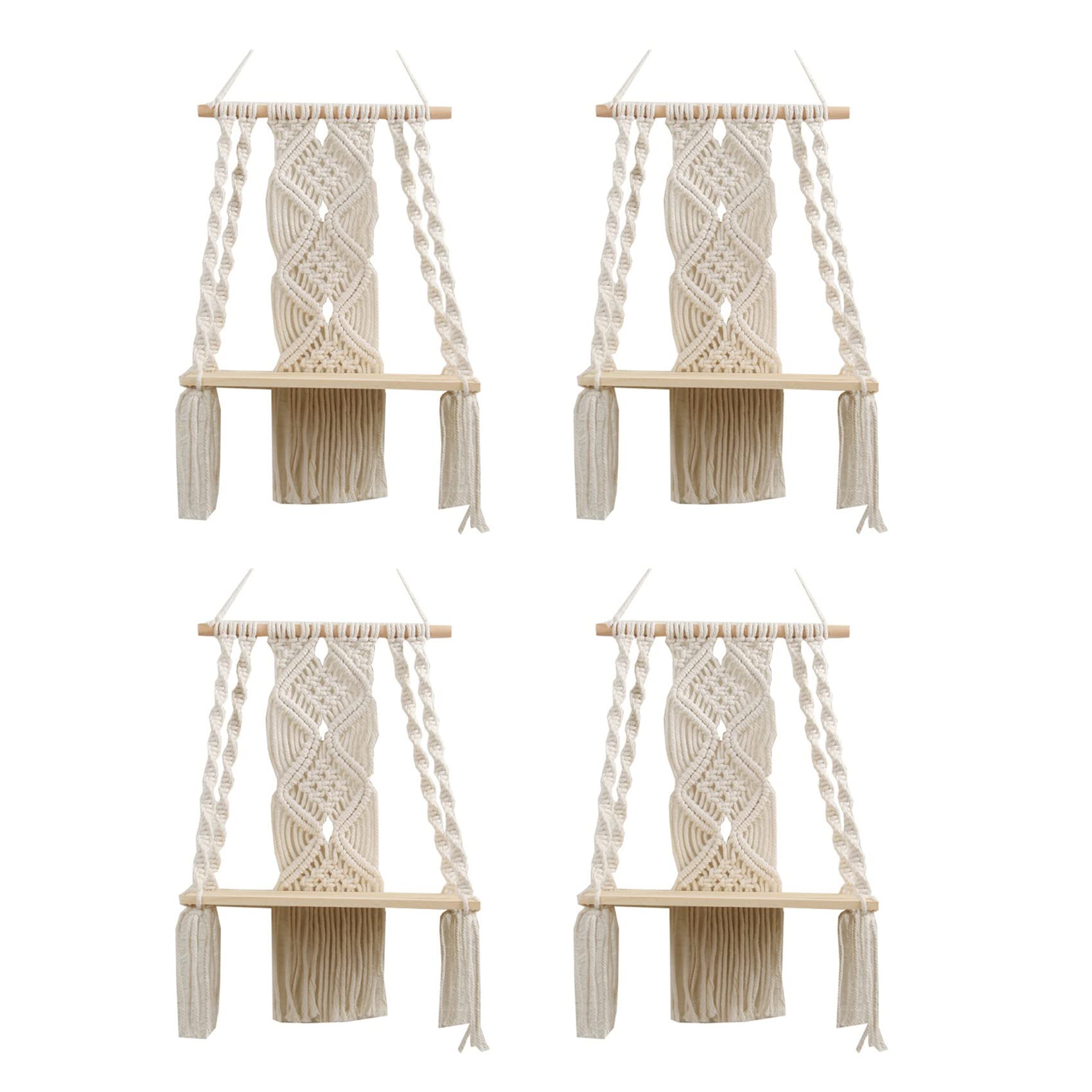Rangement mural suspendu macramé étagère pour gagner de la place