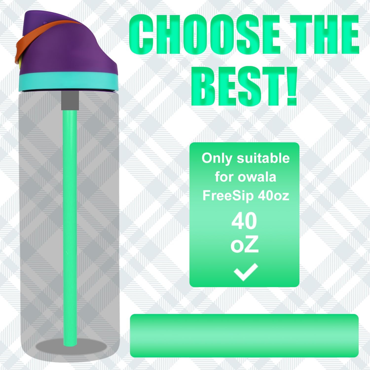 6pcs Replacement Straws for Owala Water Bottle 40oz