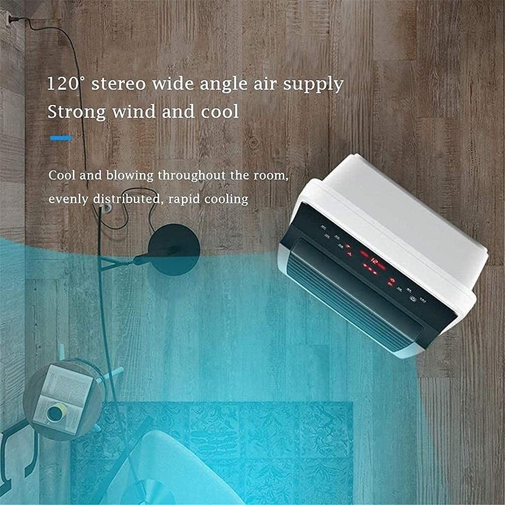 Unità di condizionamento d'aria per la casa, ventola di raffreddamento dell'aria regolabile a 3 velocità con telecomando, ventola di raffreddamento mobile, umidificatore, purificatore d'aria per casa