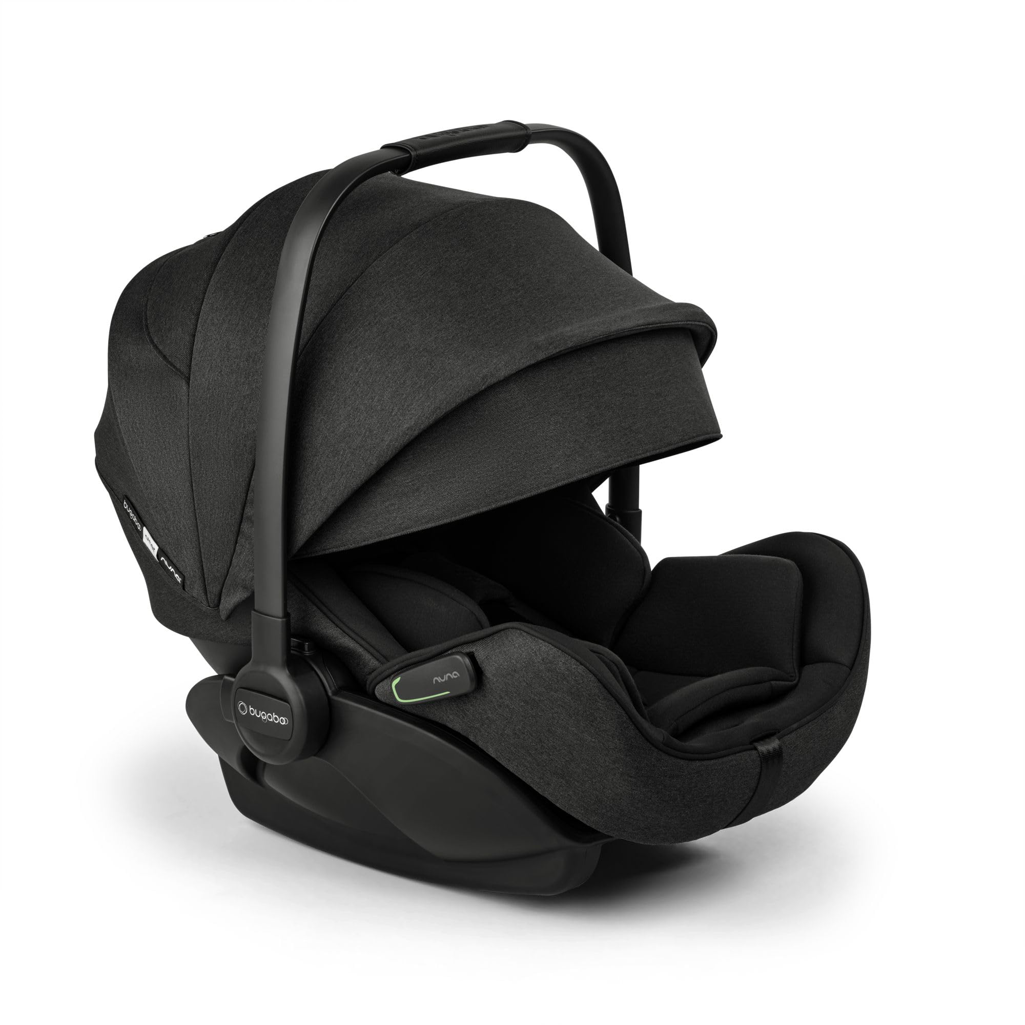 Bugaboo Otter by Nuna - Silla de coche i-Size, compatible con base 361 | reclinable hasta posición horizontal, capota UPF 50+, espuma viscoelástica, para bebés de 0-15 meses, Mineral Washed Black