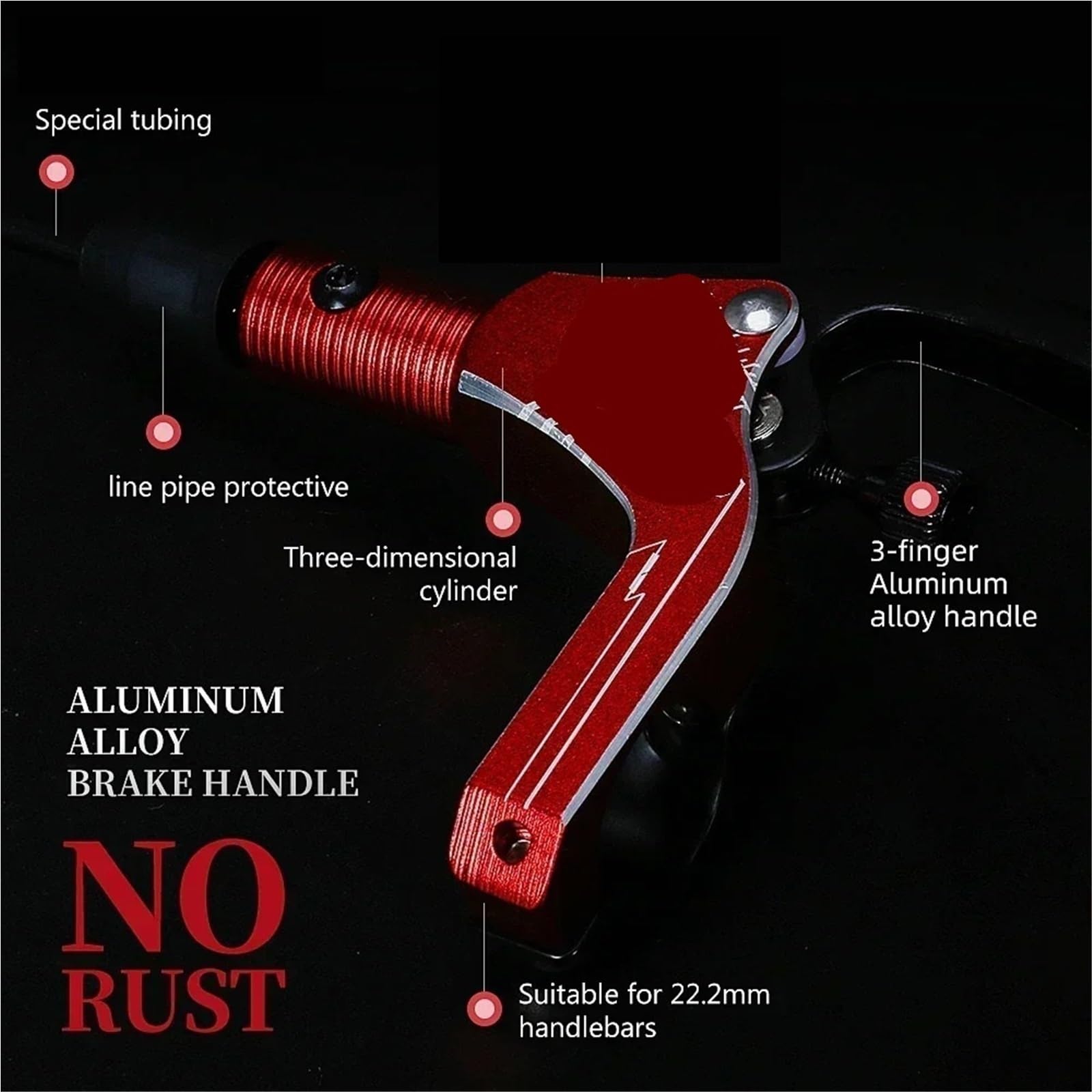 Generico Set Freno A Disco Idraulico MTB Rotore da 160 Mm Anteriore Posteriore 22,2 Mm Maniglia A Pilastro for Bici