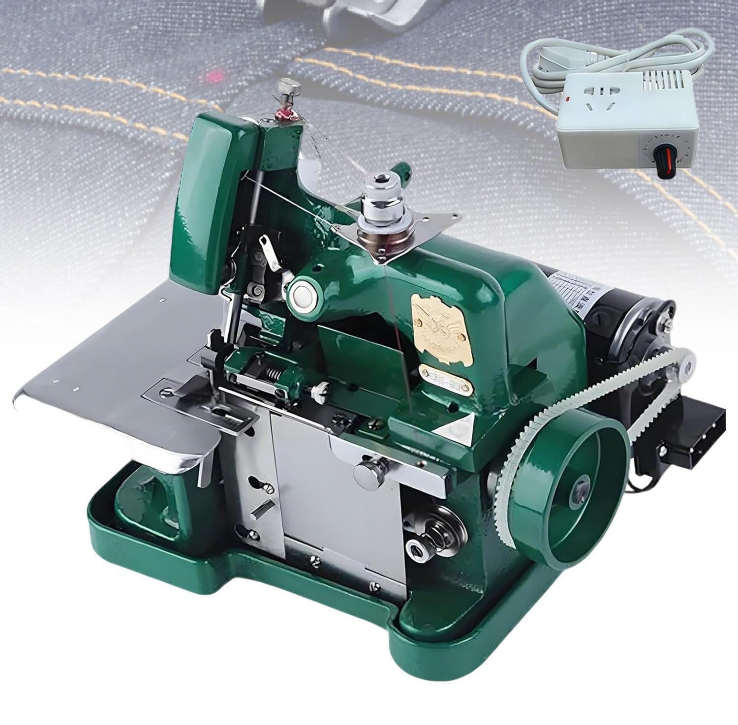 LjlXanthiper Leather Sergers Machines,Serger Sewing Machine,Handheld Coverstitch,Overlocker Sewing Machine,With Metal Frame,For Hemming Sewing on Fabrics like Denim,Canvas,Stretch Knits
