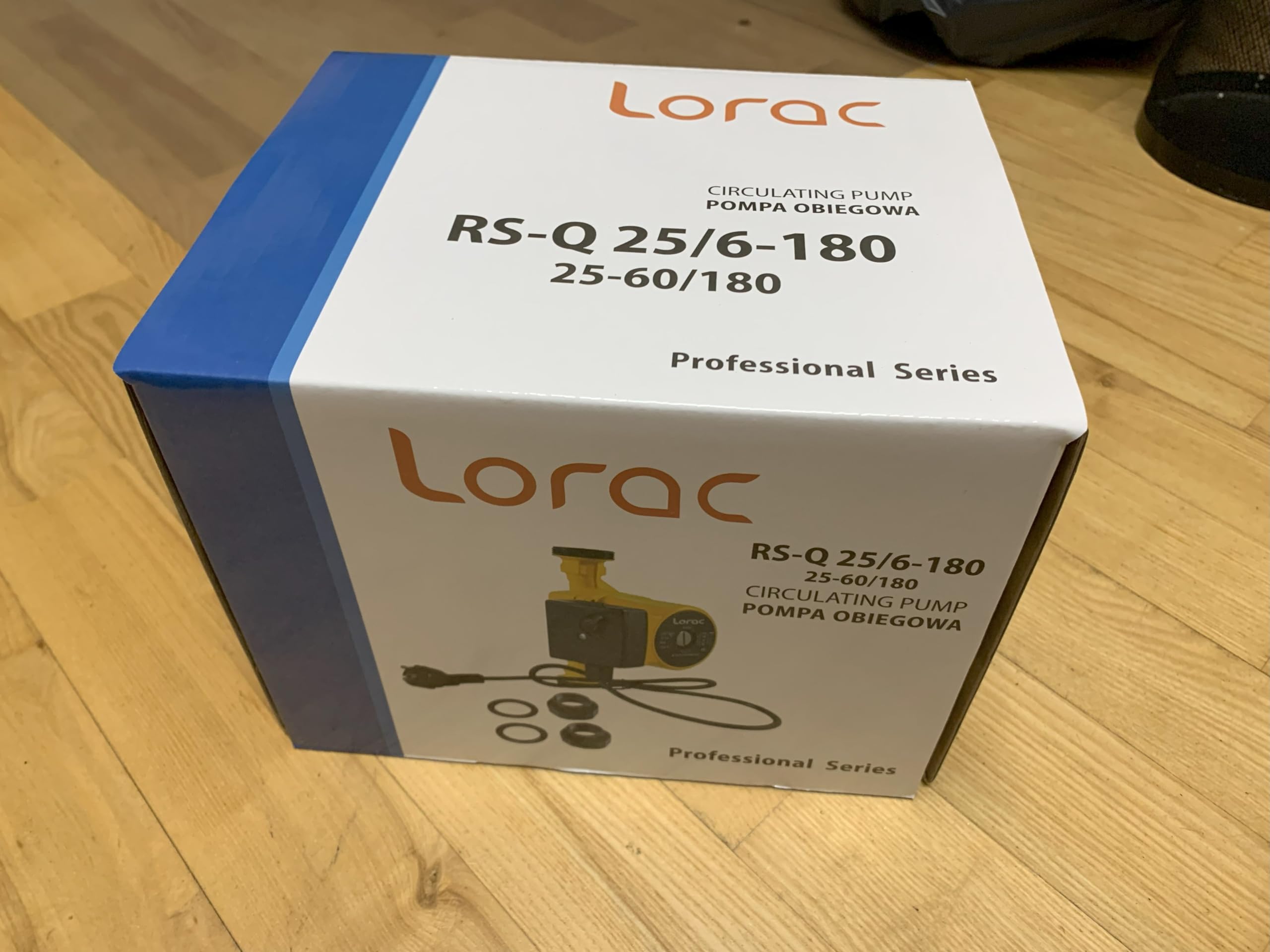 LORAC | Pompe de circulation 220-240 V, 3 niveaux de puissance (46/67/93W), pour chauffage central, piscine, pompe à chaleur, système solaire, débit max 55 l/min, IP44, surpresseur pour eau chaude