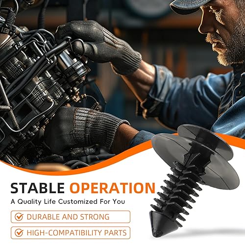 Miniatura 3 de 100 piezas N801925-S clips de retención de panel de moldura de puerta para Ford F150 F250 F350 para Lincoln para Mustang para Explorer Ranger