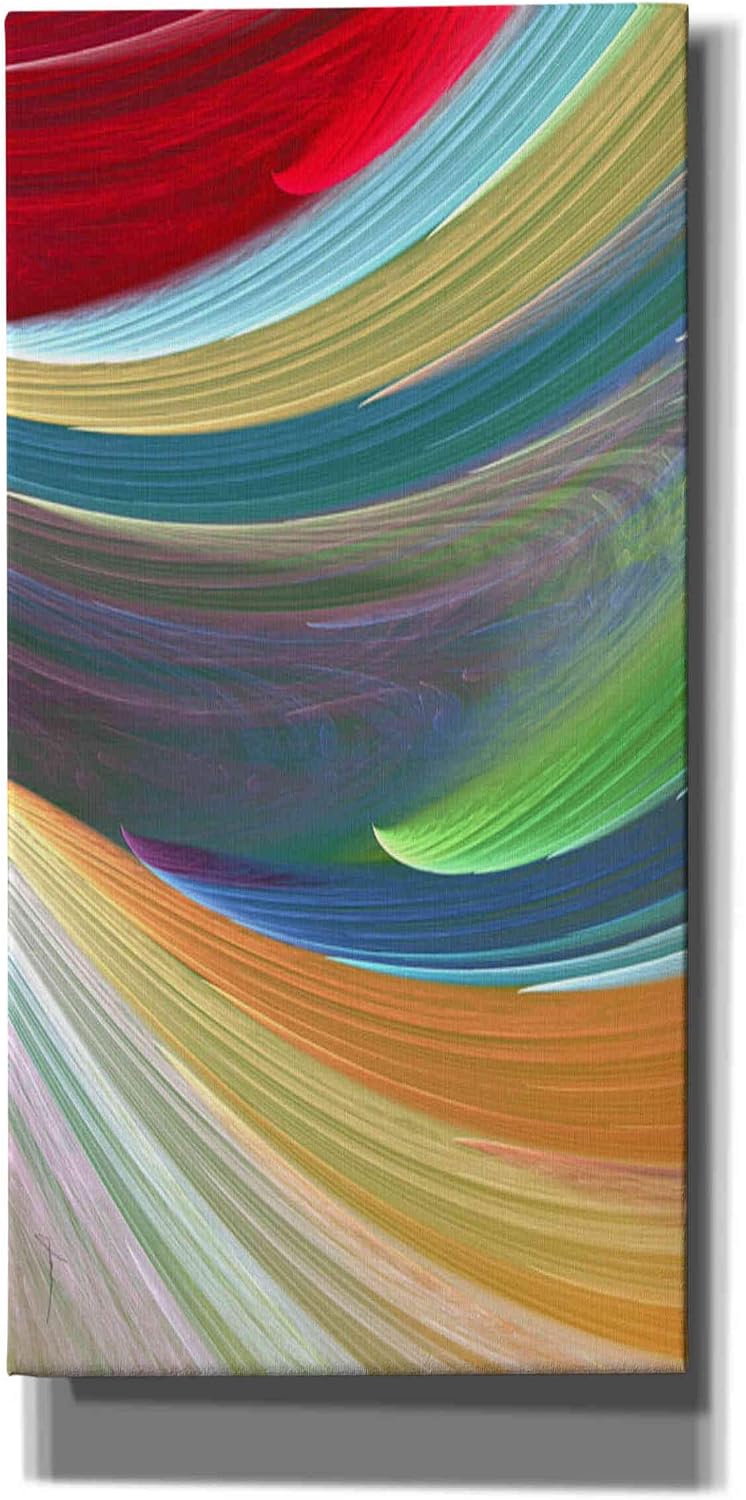Epic Graffiti 'Wind Waves III' by James Burghardt, Canvas Wall Art, 12"x24"
