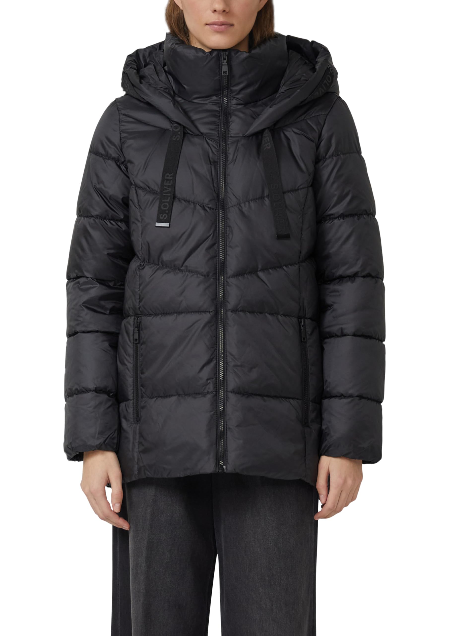 s.Oliver Damen Steppjacke mit Stehkragen und Kapuze Pufferjacke mit Kapuze (1er Pack)