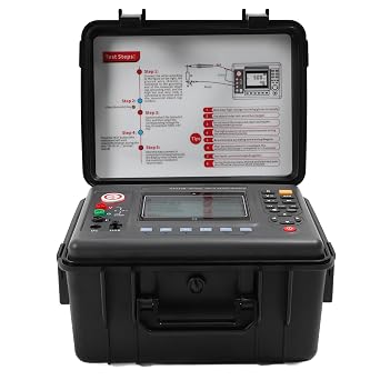 Digital Insulation Tester 10KV Megohmmeter, Multiple Gear Options, Key Switching, USB Interface Software Monitoring, Data Storage 500 Sets US Plug