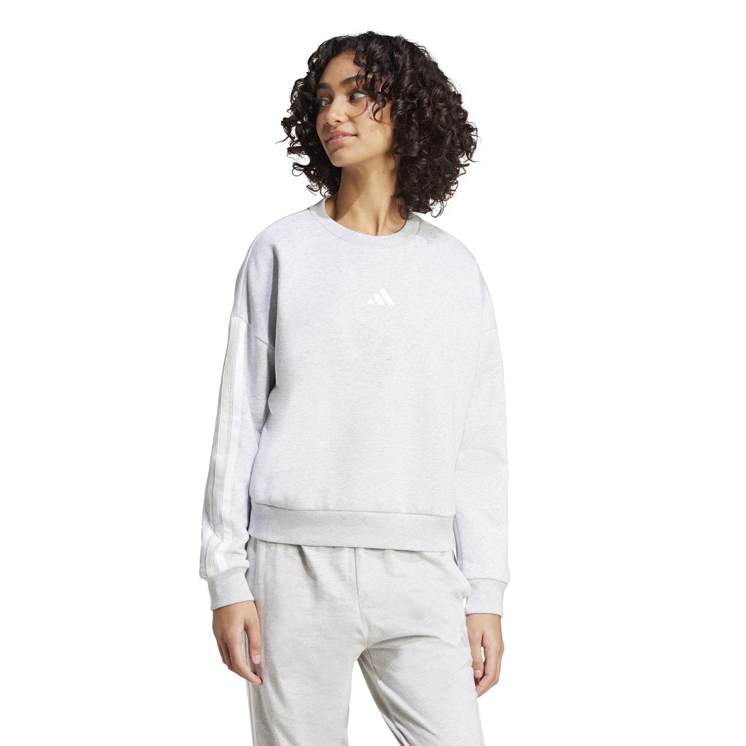 adidas Women's Sweat-Shirt Molleton 3 Bandes Essentials