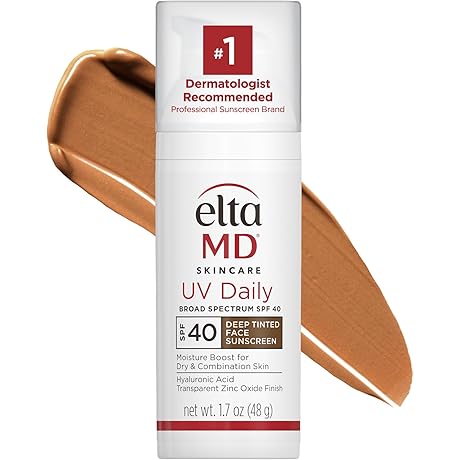 UV Daily SPF 40 Deep Tint Face Sunscreen Moisturizer - Tinted Moisturizer...