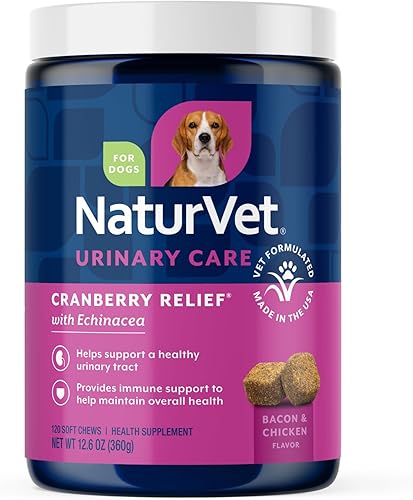 NaturVet Cranberry Relief, bocados suaves masticables con arándanos y equinacea, alivio para mascotas
