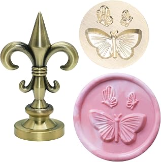 SWANGSA 3D Butterfly Wax Seal Stamp, Vintage Electroplated Bronze Flower Handle Sealing Stamp for Wedding Party Invitations Gift Idea Decoration