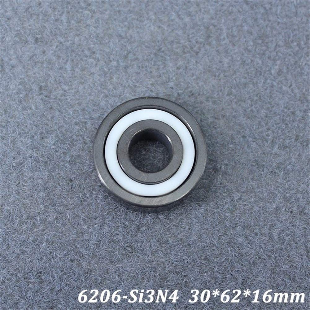 JIYAMI'EN EL-ZHOU 6206 cojinete de cerámica Completo (1 PC) 6206CE Si3N4 Todo el Material de nitruro de silicio de cerámica rodamientos de Bolas 30 * 62 * 16 mm