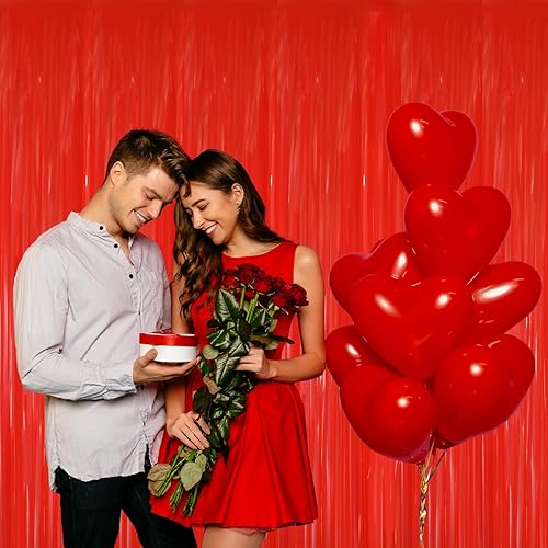 Miniatura 126 de GOER - Cortinas de tiras metálicas/oropel para fiestas, telón de fondo para fotos, cumpleaños, graduaciones, decoraciones y Año Nuevo, de 6.4 x 9.8