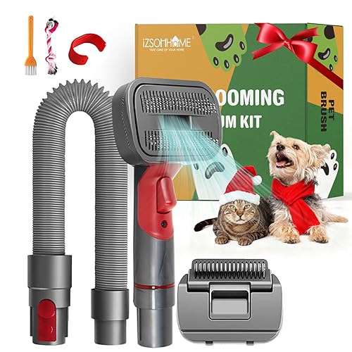 Compatible con Dyson V7 V8 V10 V11 V15, cepillo para perros y gatos, con dos cabezas, masajea la piel, peine fácil de limpiar para mascotas de pelo