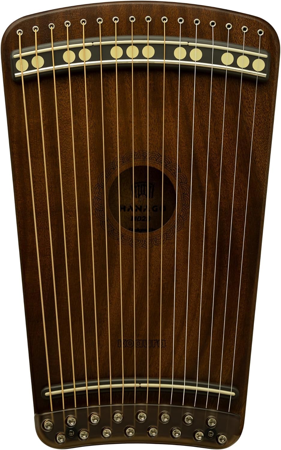 Guitar Harp Hanago MD28 16 Strings but Playable 28 Notes Single-Fret Fingerboard with Piano Array Portable A4 Size