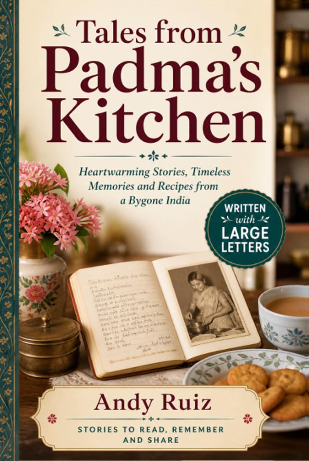 Tales from Padma's Kitchen: A Indian Story of Recipes and Coming Home | Large Print Novel for Elders | Gentle Reading to Spark Memory (Stories in Large Print)