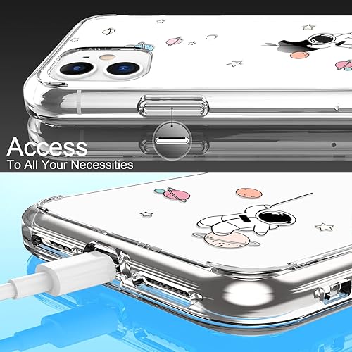 Miniatura 5 de LUHOURI Funda diseñada para iPhone 11 con protector de pantalla, acrílico transparente para mujeres y niñas, funda protectora de ajuste delgado de