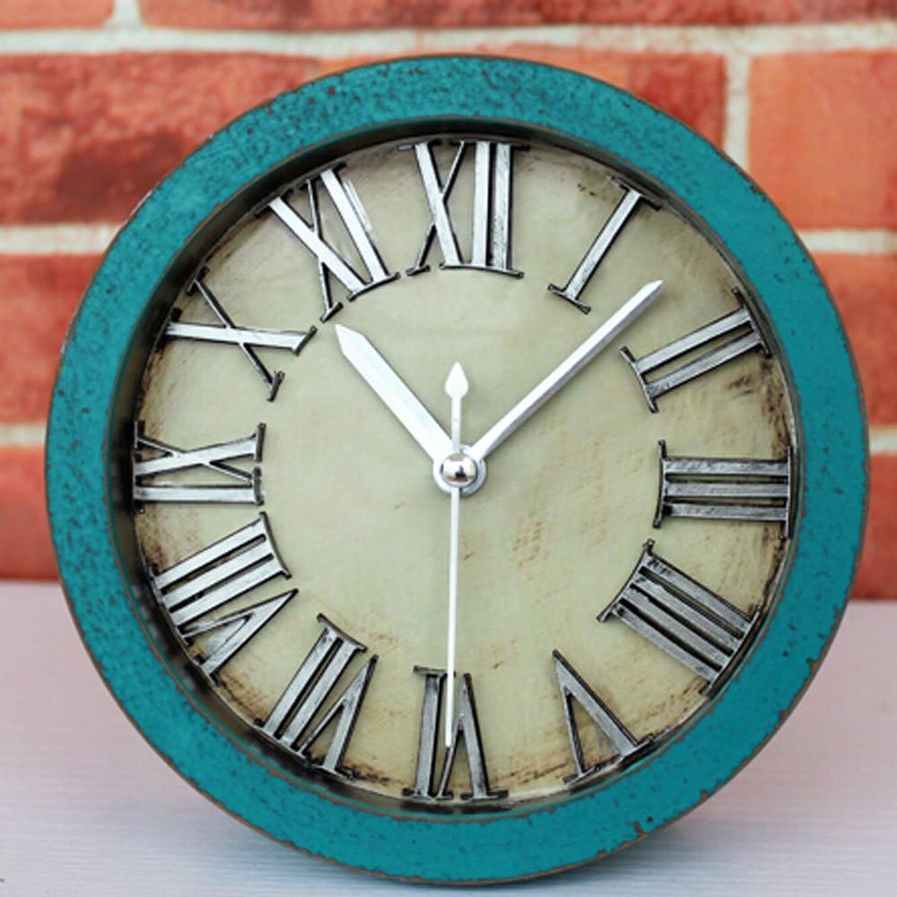 JMWhittle Tech(TM) Green 5'' Roman Numerals 3D Alarm Clocks