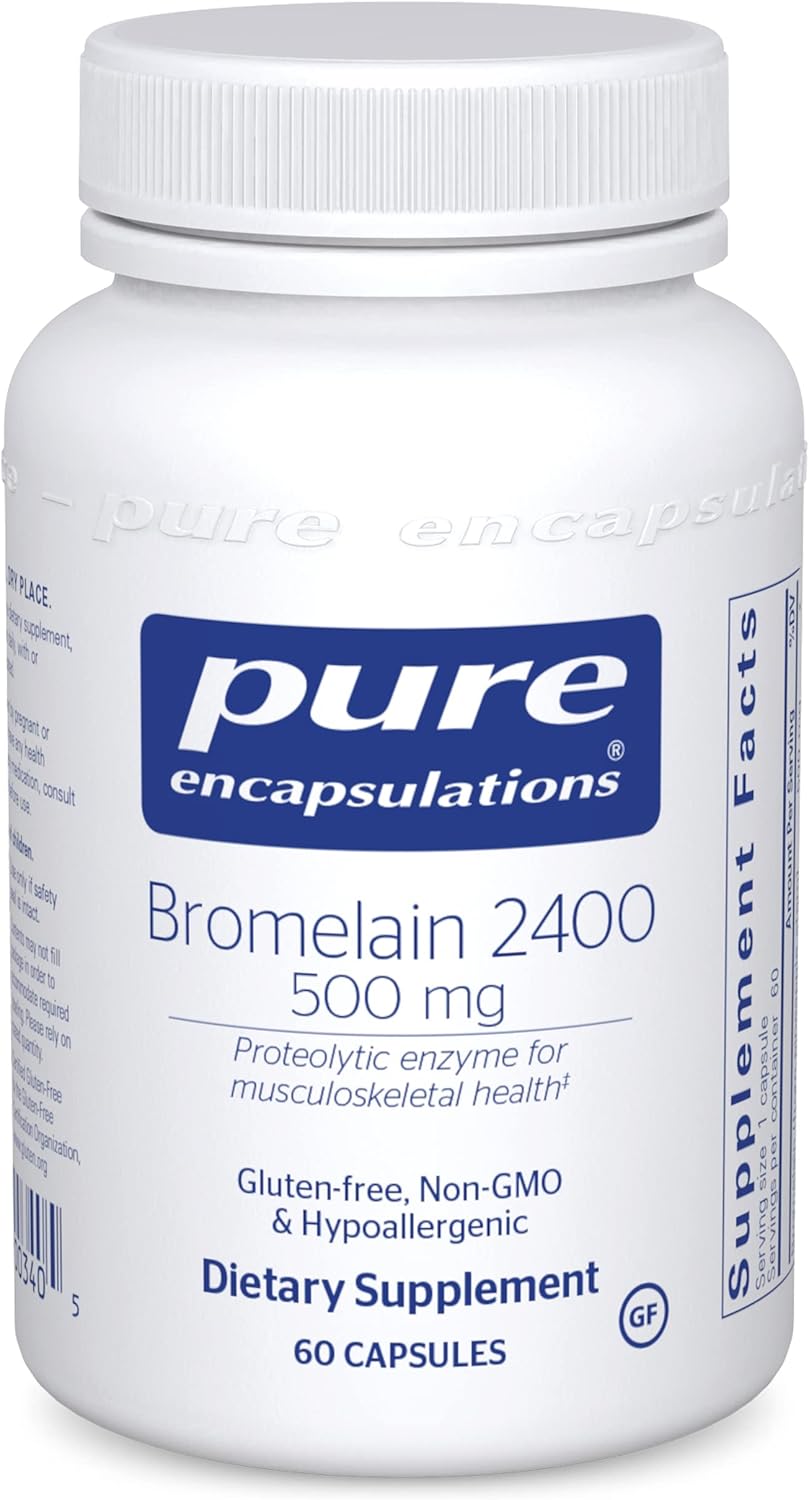 Pure Encapsulations Bromelain 2400 | 500 mg Supplement for Immune and Digestive Support, Enzymes, Joints, Muscle Recovery, and Bone Health* | 60 Capsules : Health & Household