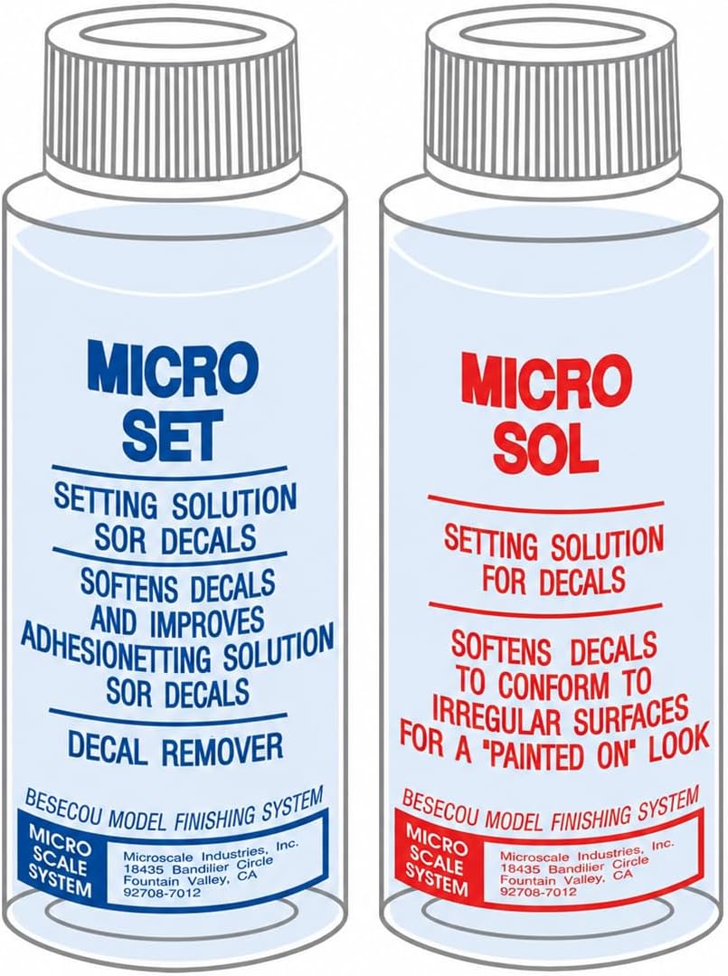 Decal Setting Solution-Micro Scale Micro Sol 102 + Micro Set 101 Package Decal