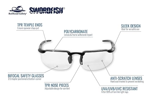 Miniatura 10 de Bullhead BH10613 - Lentes de seguridad, talla única Se ajusta a todos