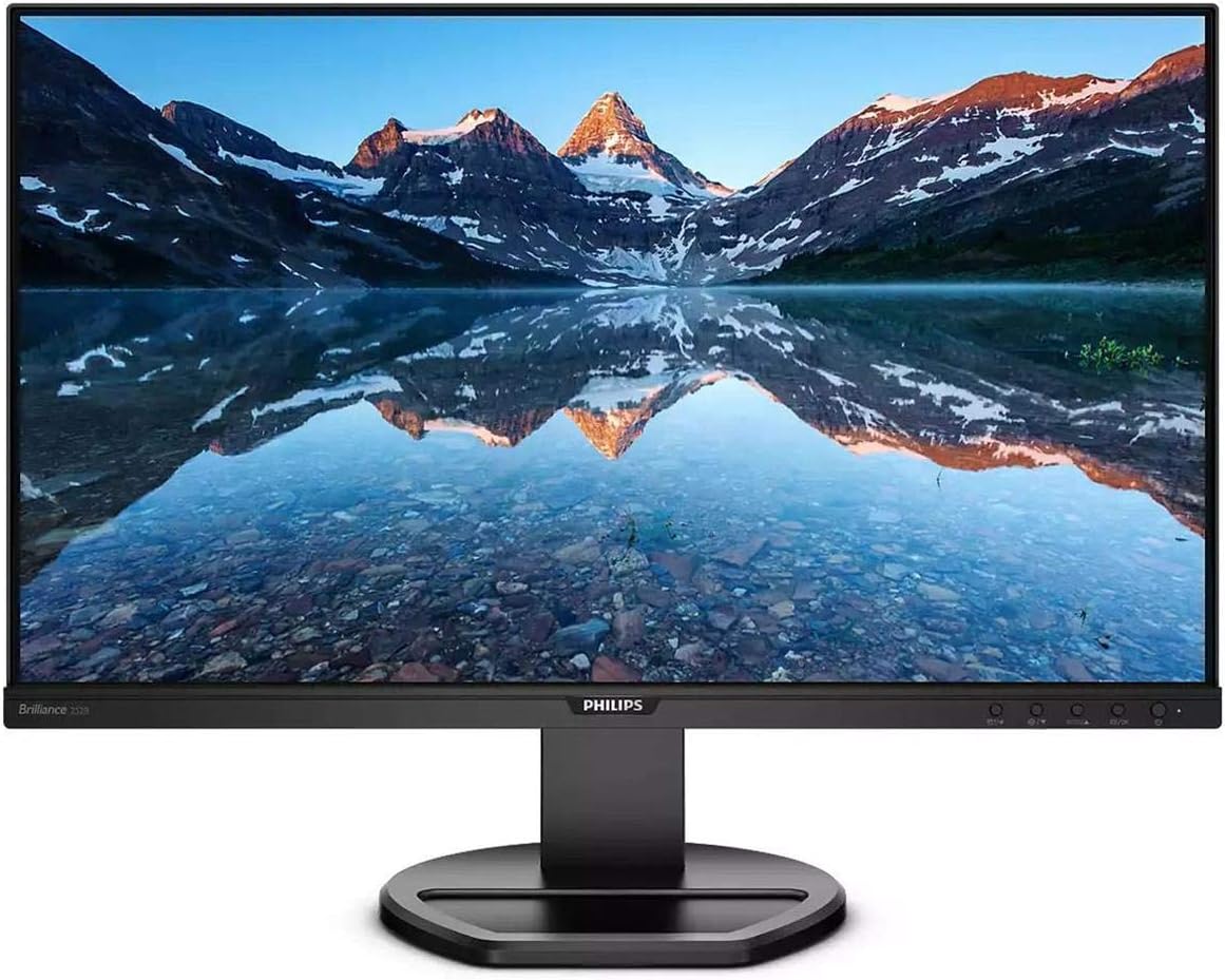 Philips Computer Monitors 252B9 25" Frameless Monitor, 16:10 Ratio, 1920x1200 IPS, USB 3.1 hub, Speakers, VESA, Height Adjust, PowerSensor, 4Yr Advance Replacement Warranty, Blac